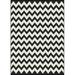 Milliken Black & White Area Rug Vibe Techno Black Chevron Zig Zag 3 10 x 5 4 Rectangle