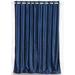 Lined-Navy Blue Ring / Grommet Top Velvet Cafe Curtain / Drape -43W x 24L-Piece