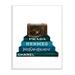 The Stupell Home Decor Dark Teal Fashion Bookstack with Brown Fashion Bag Wall Plaque Art