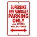 DUCATI SUPERBIKE 899 PANIGALE Parking Only All Others Will Be Towed Motorcycle Bike Novelty Garage Aluminum Sign 18 x24 Plate