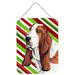 Carolines Treasures SC9332DS1216 Basset Hound Candy Cane Holiday Christmas Wall or Door Hanging Prints 12WX16H