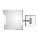 WS Bath Collections Quadrolo 1-Arm Cable and Plug LED Magnifying Mirror