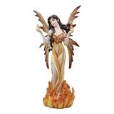 Ebros Elemental Pyre Fire Fairy Figurine Flame Ember Faerie Fantasy Sculpture 12 H