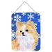 Chihuahua Winter Snowflakes Holiday Aluminium Metal Wall or Door Hanging Prints