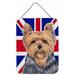 Carolines Treasures Yorkie With English Union Jack British Flag Aluminium Metal Wall Or Door Hanging Prints