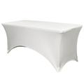 Your Chair Covers - 6 FT Durable Rectangular Spandex Table Cover White