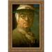 Self Portrait with an Eye shade 18x24 Gold Ornate Wood Framed Canvas Art by Chardin Jean Baptiste Simeon