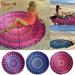 Spencer Indian Mandala Round Beach Throw Tapestry Wall Hanging Hippie Boho Gypsy Tablecloth Yoga Mat Picnic Blanket Purple