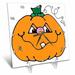 3dRose Halloween Cute Boy Pumpkin Desk Clock 6 by 6-inch