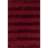 Sphinx Fusion Shag Area Rug 27202 Red Shaggy Stripes 8 x 11 Rectangle