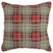 Rizzy Home Decorative Downfilled Throw Pillow Plaid 20 X20 Red