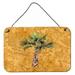 Carolines Treasures 8706DS812 Palm Tree on Gold Wall or Door Hanging Prints 8x12 multicolor