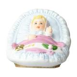 Growing Up Birthday Girls Blonde Newborn Baby Porcelain Bisque Figurine Q-GL643