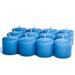 Unscented Colonial Blue Votives 10 Hour Votive Candles Pack: 12 per box 1.5 in. diameter x 1.25 in. tall