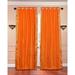 Pumpkin Ring Top Sheer Sari Curtain / Drape / Panel - 43W x 63L - Piece