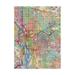 Trademark Fine Art Portland Oregon City Map III Canvas Art by Michael Tompsett