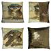 GCKG Bird Animal Pillowcase Colorful Owl Art Night Owl Reversible Mermaid Sequin Pillow Case Home Decor Cushion Cover 16x16 inches