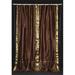 Lined-Brown Tie Top Sheer Sari Curtain / Drape / Panel - 43W x 84L - Pair