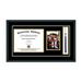 Single Diploma Frame with 5x7 Photo Tassel and Double Matting for 9 x 7 Tall Diploma with Black 3/4 Frame