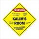 SignMission X-Kalims Room 12 x 12 in. Crossing Zone Xing Room Sign - Kalims