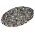 GlassOfVenice Murano Millefiori Oval Plate - Multicolor