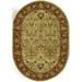 SAFAVIEH Persian Legend Adrian Floral Bordered Wool Area Rug Ivory/Rust 7 6 x 9 6 Oval