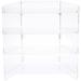 Plymor Clear Acrylic Portable Folding 4-Shelf Display 24 H x 24 W x 10.25 D