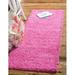 Unique Loom Solid Shag Rug Taffy Pink 2 x 6 5 Runner Solid Modern Perfect For Bathroom Hallway Mud Room Laundry Room