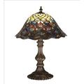 67885 Meyda 16.5 H Tiffany Peacock Feather Accent Lamp