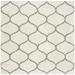 SAFAVIEH Hudson Arline Geometric Shag Area Rug Ivory/Grey 8 x 8 Square