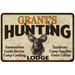 GRANT S Hunting Lodge Sign 16 x 24 Matte Finish Metal 116240015346