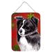 Carolines Treasures SC9407DS1216 Border Collie Red and Green Snowflakes Holiday Christmas Wall or Door Hanging Prints