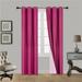 Hot Pink 1-Piece Noa Solid Blackout Grommet-Top Window Curtain Panel 37 W X 63 L