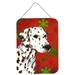 Carolines Treasures SS4676DS1216 Dalmatian Red and Green Snowflakes Holiday Christmas Wall or Door Hanging Prints
