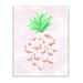 Stupell Industries Flamingo Pineapple Animal Pink Green Design Wall Plaque by Ziwei Li