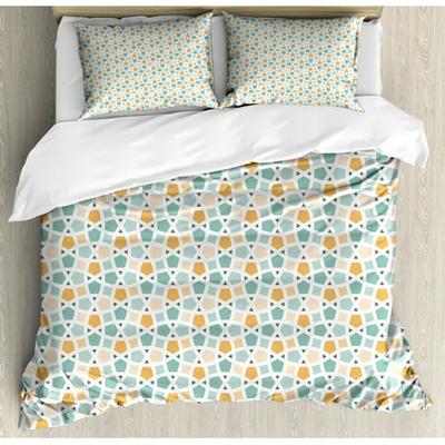 Get The Teal And White Duvet Cover Set, Mosaic Duvet Cover King