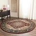 SAFAVIEH Heritage York Traditional Wool Area Rug Red 8 x 8 Round