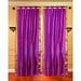 Violet Red Ring Top Sheer Sari Curtain / Drape / Panel - 43W x 96L - Piece