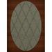 Dalyn Dover Area Rug DV11 Dv11 Aloe Lines Diamonds 9 x 12 Oval