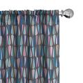 Ambesonne Mid Century Curtains Colored Drop Shapes Pair of 28 x95 Multicolor