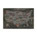 Trademark Fine Art Map Canvas Art City Map On Wood Gray by Michael Mullan