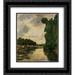 Eugene Boudin 2x Matted 20x22 Black Ornate Framed Art Print River near Abbeville