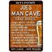 JOE S Man Cave Rules Rusty Sign Garage Decor 12 x 18 Matte Finish Metal 112180051015