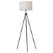Mainstays 58 Black Metal Tripod Floor Lamp Modern Young Adult Dorms and Adult Home Office Use.
