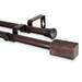 Alder 13/16 Double Curtain Rod-Color:Cocoa Size:66-120