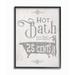 The Stupell Home Decor Collection Hot Bath Tub Vintage Sign Framed Wall Art