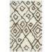 SAFAVIEH Toronto Neasa Abstract Polyester Shag Area Rug Ivory/Light Grey 3 x 5