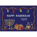 Milliken Seasonal Inspirations Area Rug Happy Hanukkah 00014 Blue 5 4 x 7 8 Rectangle