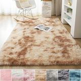 SAYFUT Ultra Soft Indoor Modern Area Rugs Fluffy Living Room Carpets Suitable for Children Bedroom Home Decor Nursery Rugs Pink/ Red/ White/ Brown-Upgraded Rug
