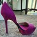 Zara Shoes | Fuschia Zara Open-Toe Pumps | Color: Purple | Size: 7